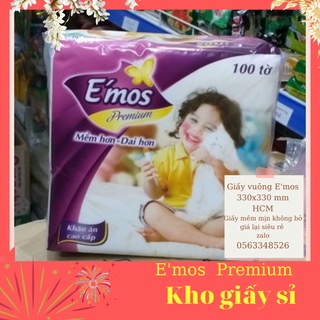 Khăn vuông Emo'ss 100 tờ 33x33