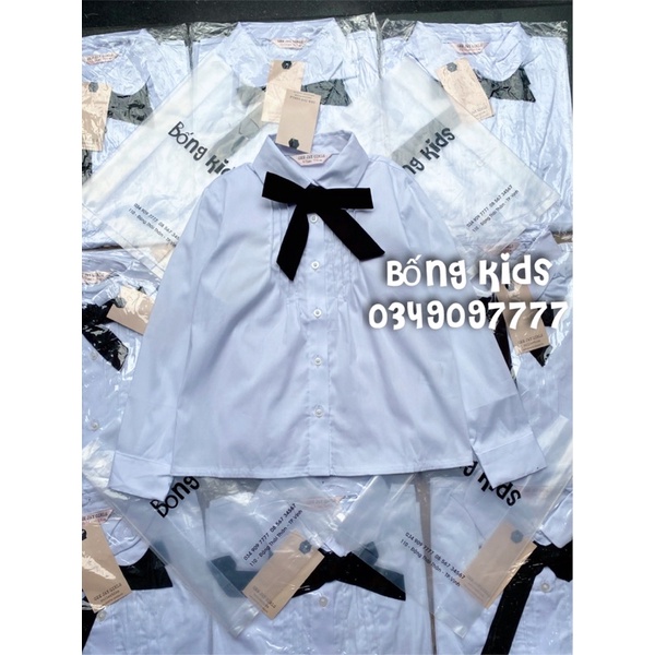 Áo Sơ Mi Bé Gái Nơ Cổ Sen GJ
