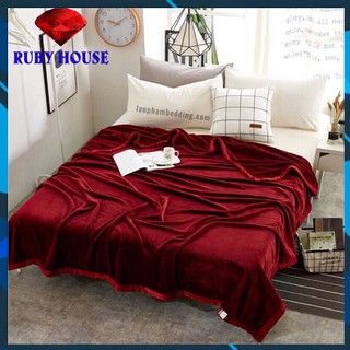 [LOẠI DÀY]Chăn tuyết nhung MUJI chất liệu mềm mịn, dày dặn, kích thước 2mx2.3m-Ruby House