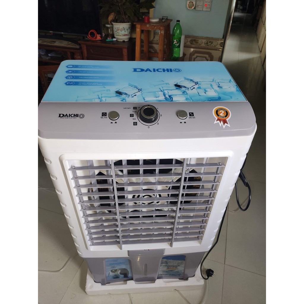 Quạt điều hòa hơi nước DAICHI HA-880R  Dung tích 80L, made in thailand, dây đồng chịu nhiệt, có 2 khay đá khô.