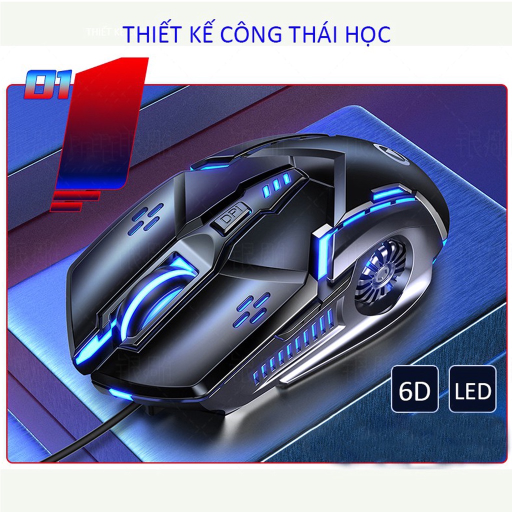Chuột máy tính có dây gaming - Chuột gaming máy tính có dây YINDIAO G5 3200DPI / Chế độ LED 7 màu / 6 nút bấm