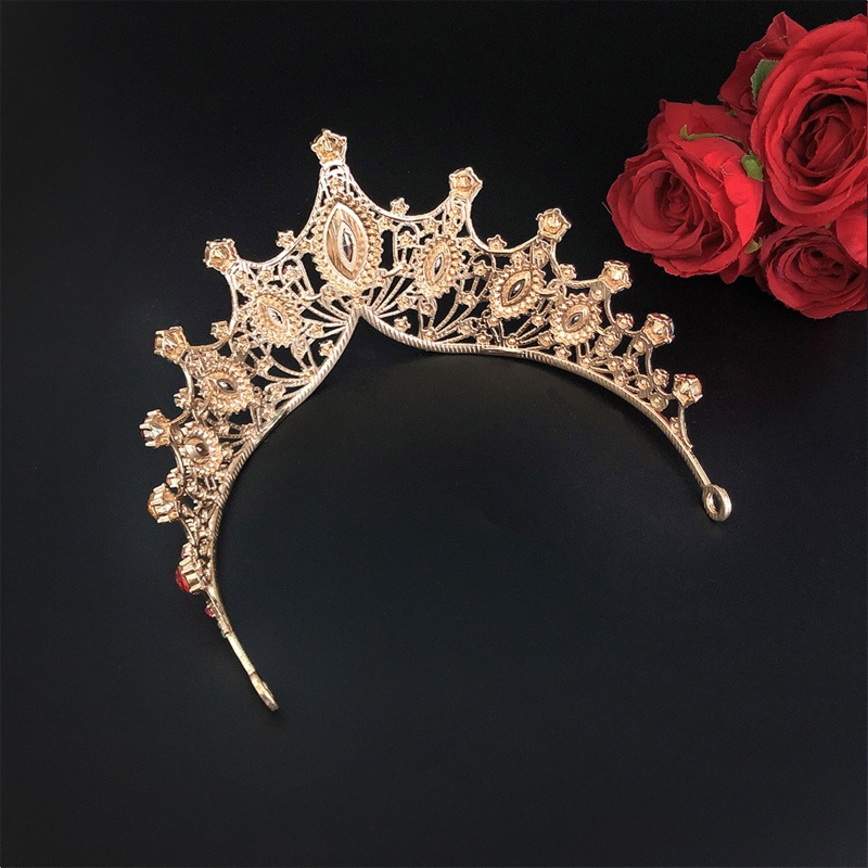 Cài Tóc Hình Vương Miện Đính Đá Pha Lê Nhiều Màu Dành Cho Cô Dâu