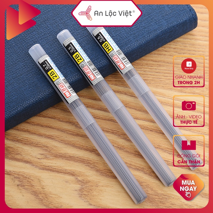 Combo 5 Ruột Bút Chì Kim 2B 0.5mm, 0.7mm DONA 8100 Chất Lượng Cao, Ruột chì cứng cáp