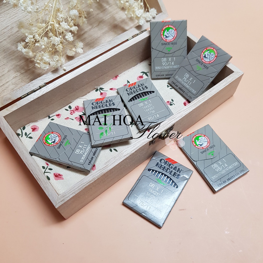 Kim máy may công nghiệp loại kim DB Nhật Organ chất lượng cao, hàng chuẩn xịn loại 1, maihoaflower