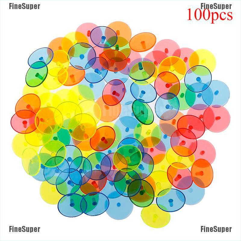 Set 100 Phụ Kiện Đánh Dấu Vị Trí Bóng Golf Bằng Nhựa Tròn Nhiều Màu