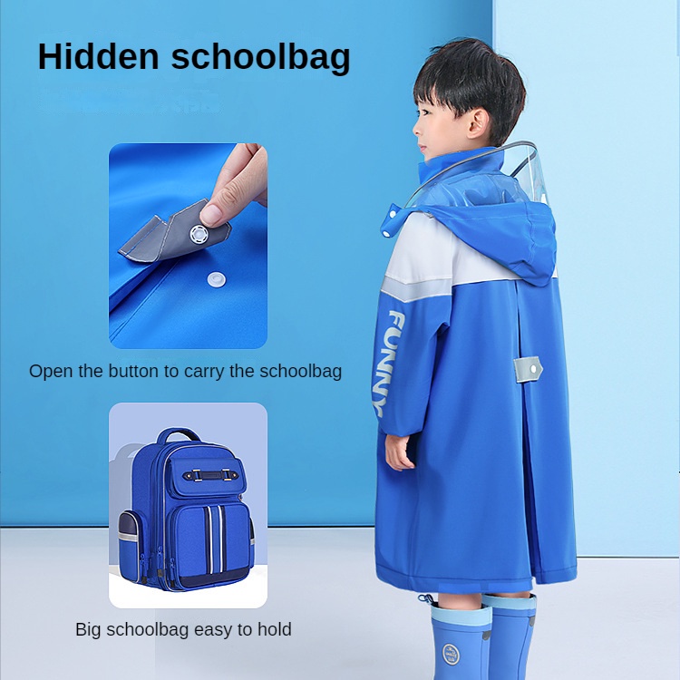 Áo Mưa Một Mảnh Bằng Eva Không Có Thể Tháo Rời Cho Bé Gái