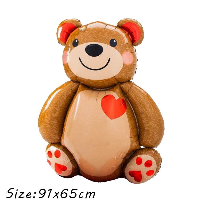 Bong Bóng Trang Trí Tiệc Sinh Nhật Hình Chú Gấu 3D Đáng Yêu