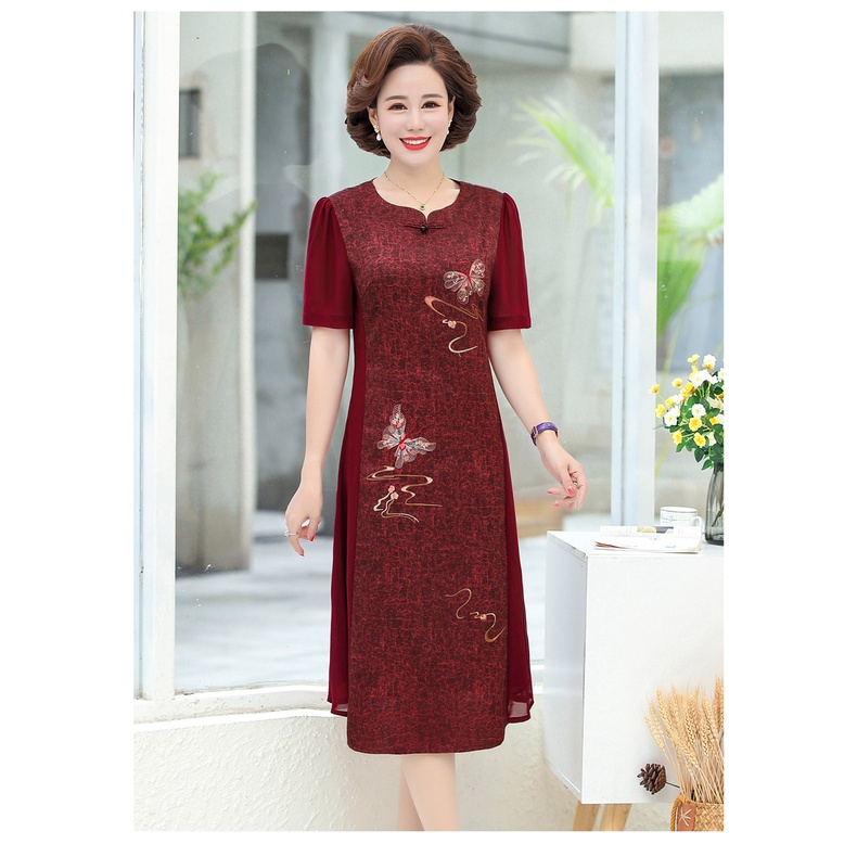 Đầm Quý Bà Đầm Suông Nữ Đầm Trung Niên - 2032_44650397