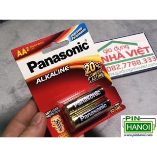 Bộ 2 pin tiểu kiềm AA LR6 Panasonic Alkaline LR6T 1.5V