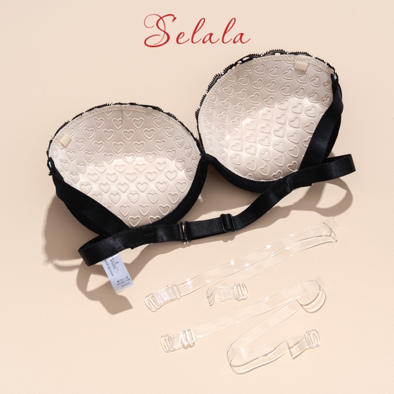 Áo Cúp Ngực Selala Ren Đệm Tim Siêu Nâng Đỡ Tạo Khe AC07