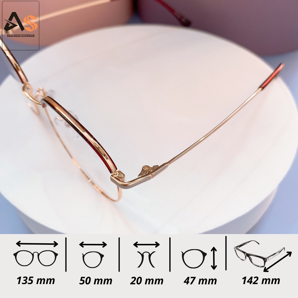 Gọng kính tròn chất liệu kim loại màu sắc đẹp nổi bật bền 20037