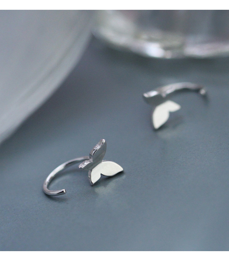 MRS.D【In Stock】100% Sterling Silver Butterfly Ear Hook S925 Earrings Stud Earrings Colors of Zircon Jewelry Gift Ear Clips Minimalist Earring Design Jewelry Girls Allergy Free