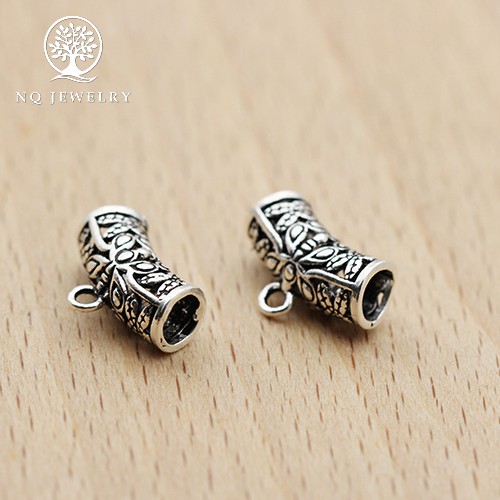 Charm bạc mặt ống treo - NQ Jewelry