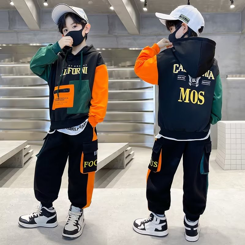 Set áo hoodie và quần dài BXPB phong cách thể thao cho bé 3-15 tuổi