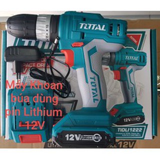 MÁY KHOAN PIN 12V TOTAL TDLI1222 [CHÍNH HÃNG] MÁY VẶN VÍT DÙNG PIN 12V TOTAL [RẺ] MÁY KHOAN VẶN VÍT DCA INGCO