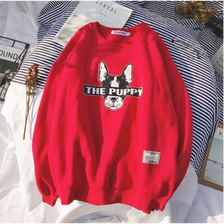 Áo sweater thu đông chó the puppy đỏ