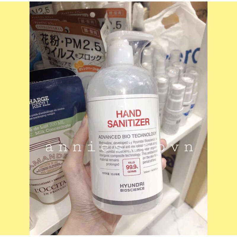 Gel rửa tay khô HAND SANITIZER - Huyndai Bioscience 500ml