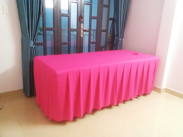 Ga giường Spa thun viền bèo nhiều màu sắc | BigBuy360 - bigbuy360.vn