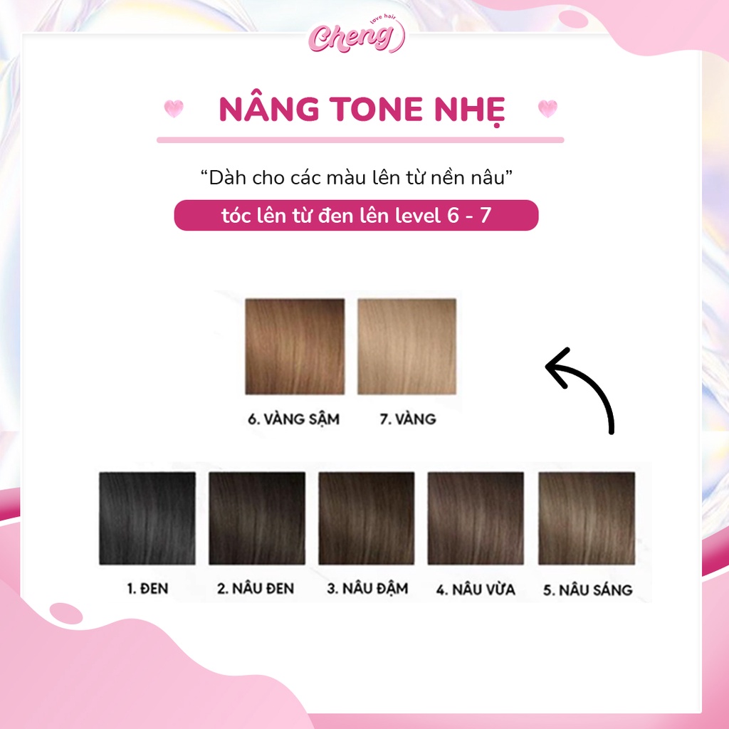 Thuốc NÂNG TONE Tóc - Lên Tone Sáng, Nhuộm Tóc Chuẩn Màu | Chenglovehair, Chenglovehairs