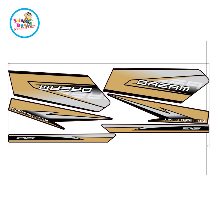 [SHIN DECAL] Tem xe DREAM V1
