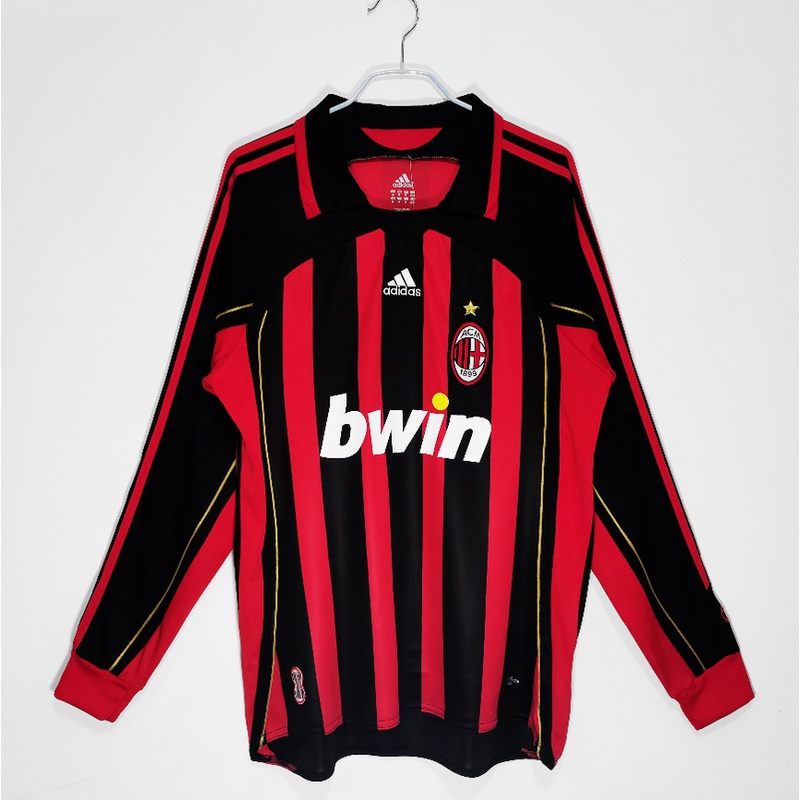 Áo Thun Bóng Đá Tay Dài Đội AC Milan 2006/07 Size S-XXL