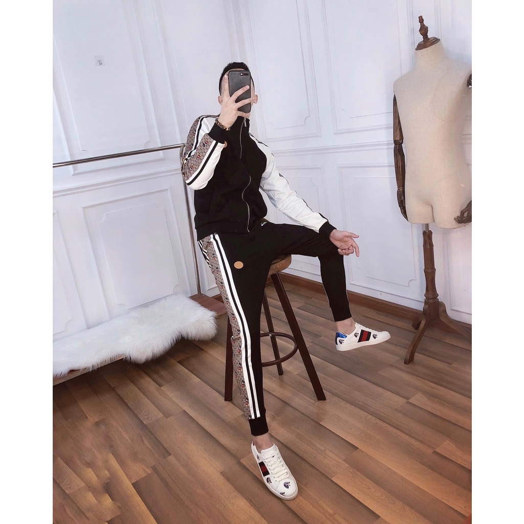 Đồ bộ nỉ nam thu đông dài tay khóa Mickey,bộ quần áo nỉ nam chất liệu nỉ bóng cao cấp phong cách trẻ trung năng động