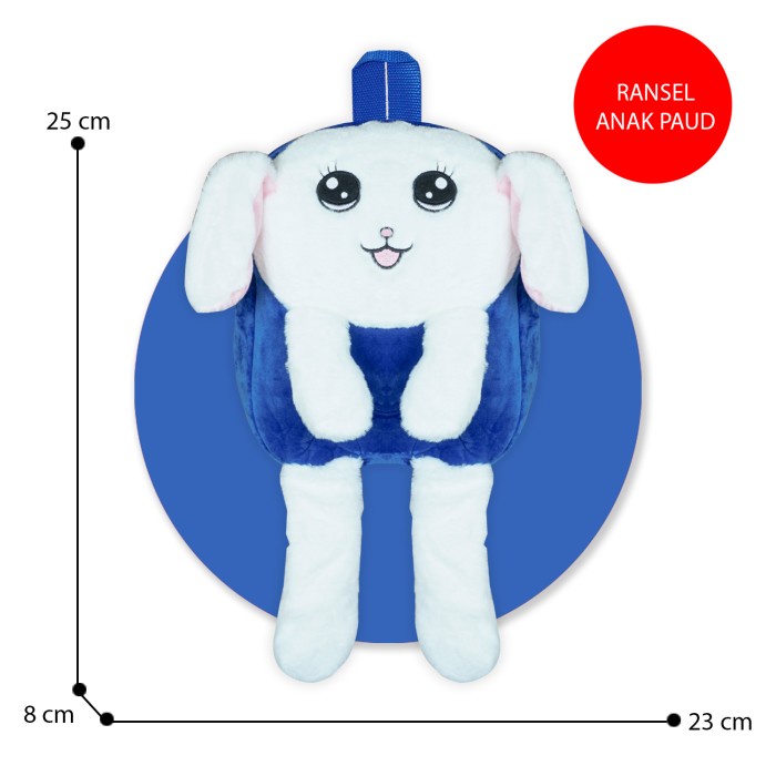 Ba Lô Đi Học Hình Búp Bê Thỏ Dễ Thương Cho Bé Gái W1T6