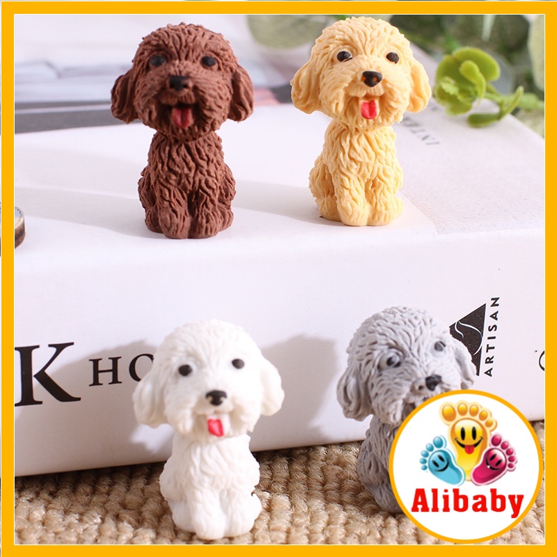 Gôm tẩy bút chì hình cún cute 3D dễ thương, dụng cụ học tập đáng yêu văn phòng phẩm E861