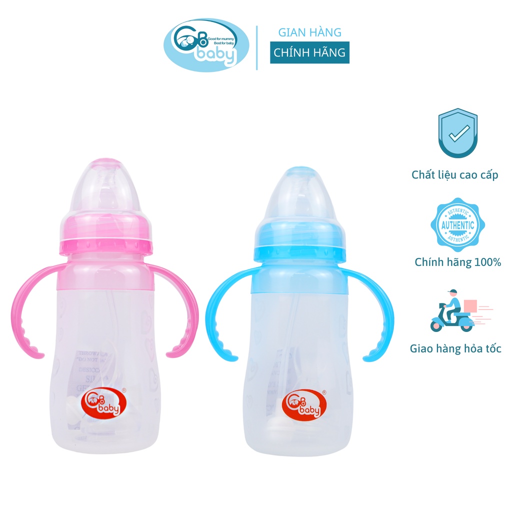 GB-Baby Bình sữa Silicon 240ml cổ rộng