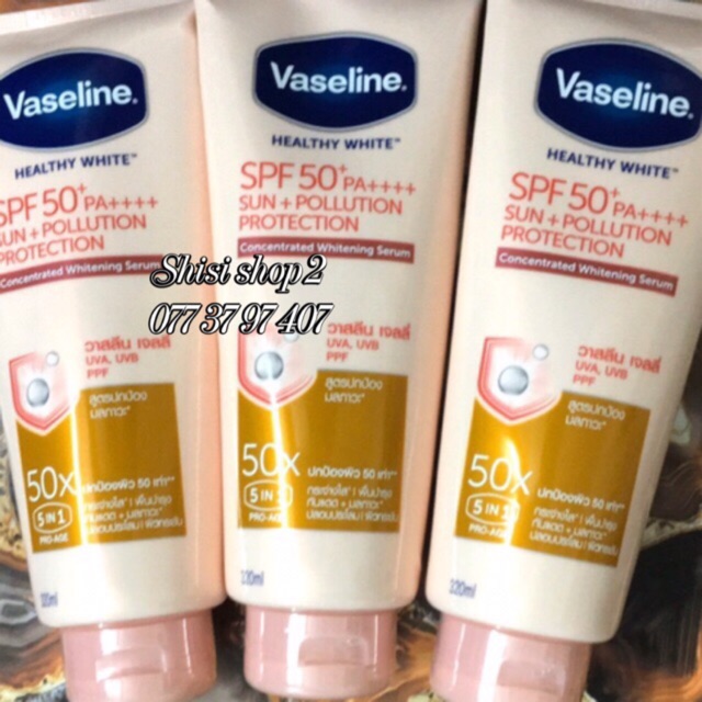 Combo 6 tuýp Dưỡng thể Vaseline 50X Thái lan 320ml