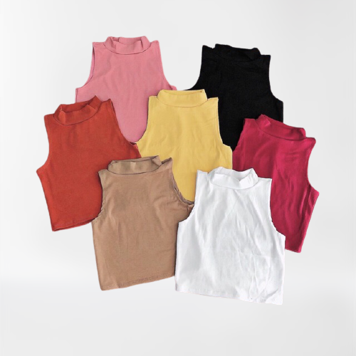 Áo Croptop Cổ Lọ Basic - Chất Vải Cao Cấp A50