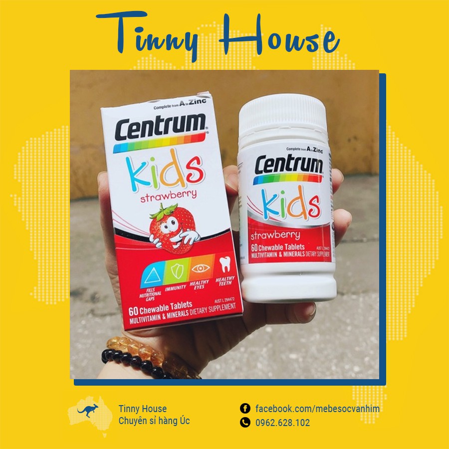 Viên bổ sung đầy đủ vitamin cho trẻ - Centrum Kids 60 viên