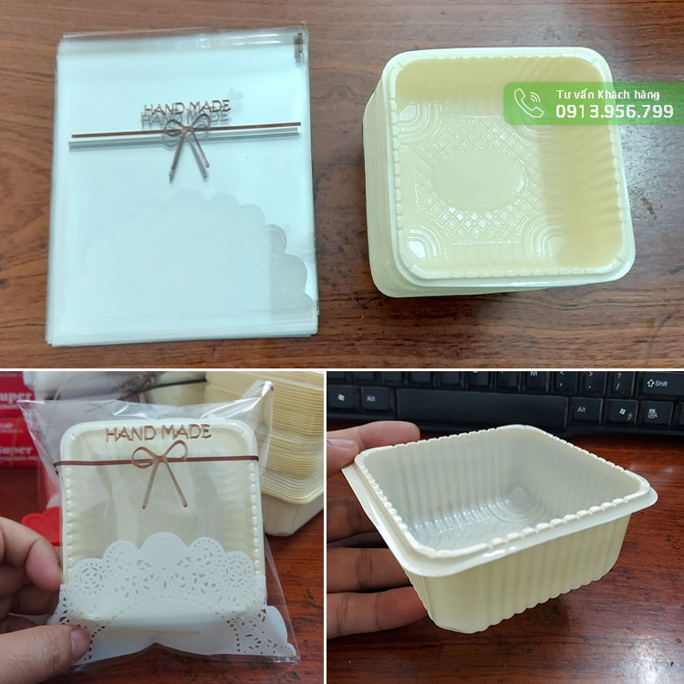 Bộ 100 khay túi dán trung thu Handmade 100g | 200g | 250g | 300g