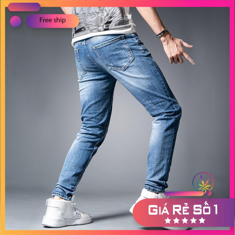 Quần Jean Nam Chất Bò BB09 Xanh Wash Cấp Trẻ Trung Cá Tính TÀ MÀ STORE - Bảo Hành Lỗi 1 Đổi 1 | BigBuy360 - bigbuy360.vn