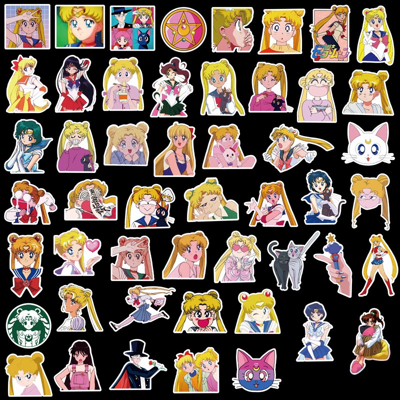 ❉ Sailor Moon - Series 04 Anime Stickers ❉ 50Pcs/Set DIY Fashion Luggage Laptop Skateboard Doodle Stickers
