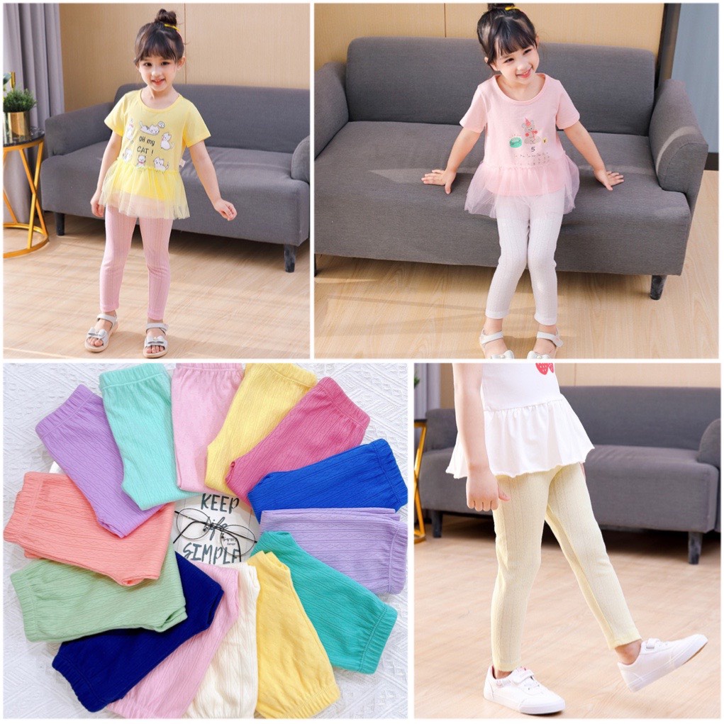 Quần legging dài cotton len co dãn bé trai bé gái chất liệu mềm mại ấm áp  Ảnh thật Rio chụp hàng có sẵn kèm video