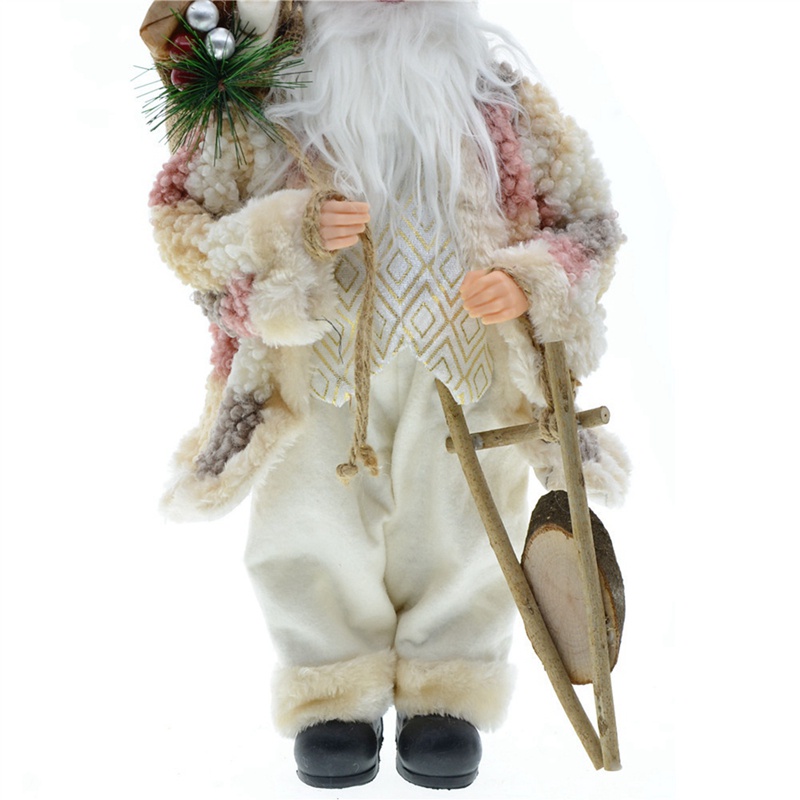 Búp Bê Nhồi Bông Hình Ông Già Noel Trang Trí Cây Thông Giáng Sinh Năm Mới 45cm