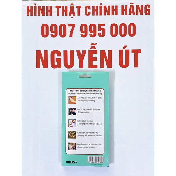 bao tay nylon hưng thông hộp 100 cái