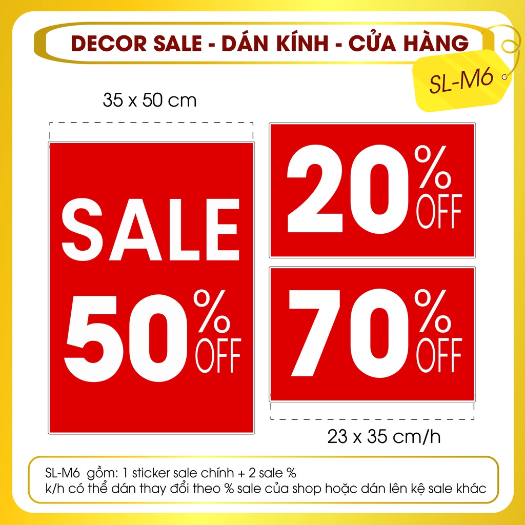 Biển Dán Quảng Cáo Chất Liệu Decal Có Keo Sẵn - Biển Quảng Cáo in Theo Yêu Cầu Kích Thước 50  * 50Cm