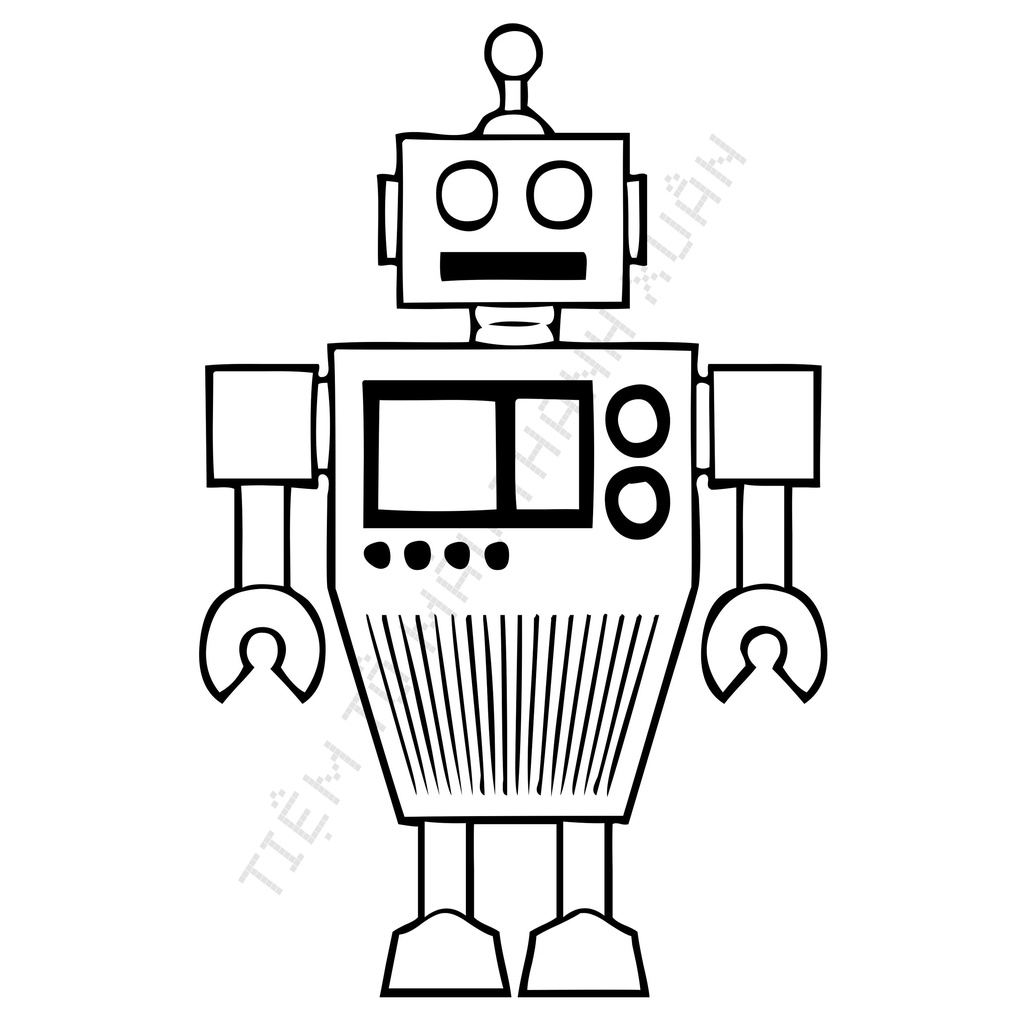 Set 30 Tờ Tranh Tô Màu Hình Robot Cho Bé Tô Màu Sáp, Màu Chì - Tiệm Tô Màu Thanh Xuân