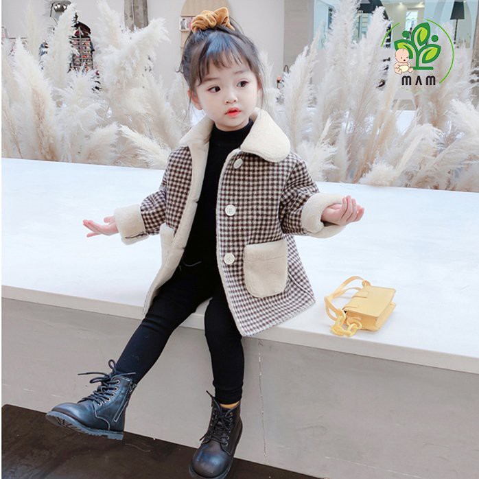 Áo Blazer Lông Cho Bé Gái Hàn Quốc , Khoác Dạ Tweed Trẻ Em Từ 10 Đến 25Kg Mầm Shop