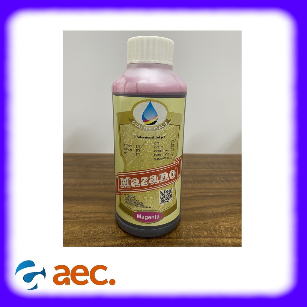 Mực Dye UV chống bay màu thương hiệu Mazano chai 1 lít màu M (đỏ) dùng cho các máy in phun Epson