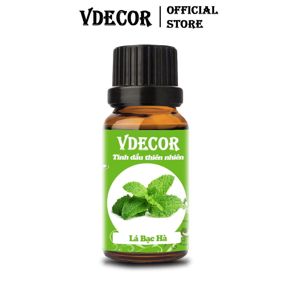 Tinh Dầu Bạc Hà VDECOR Nguyên chất từ Thiên Nhiên (10ml)