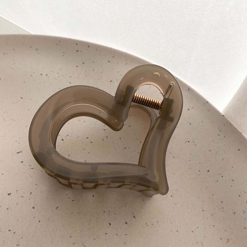 Kẹp tóc hình trái tim/oval màu sắc độc đáo phong cách Hàn Quốc cho nữ
