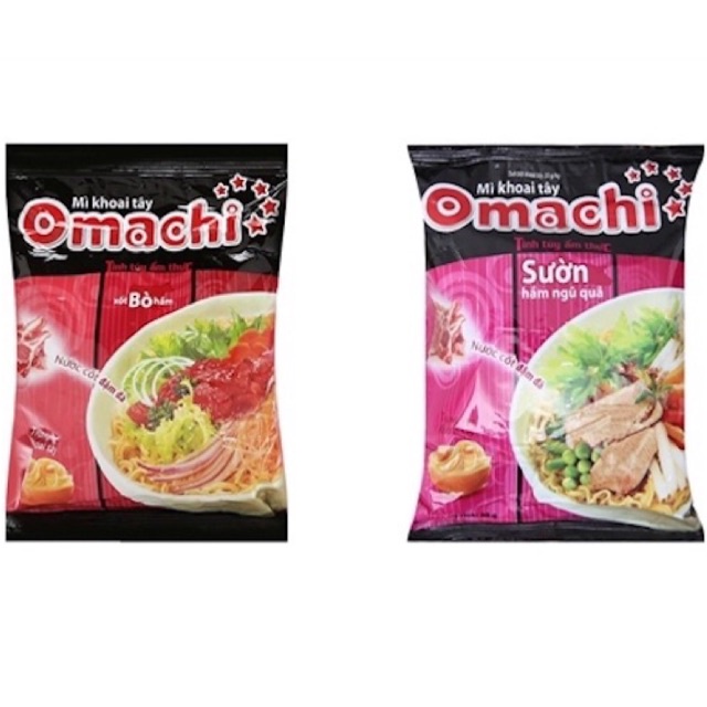 5 gói mì omachi vị bò hoặc sườn 400g