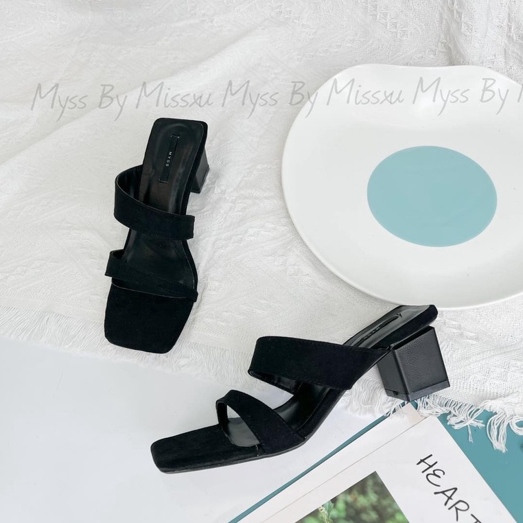 Giày guốc nữ bảng ngang xéo 5 cm thời trang MYSS - SU150