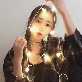 (Rẻ vô đối_Free ship 40k) Đèn Led Trang Trí Bóng Tròn Nhỏ 10m -10 bóng Cắm Điện