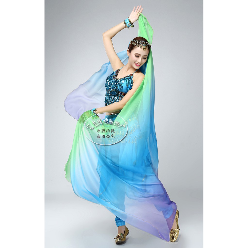 Khăn Choàng Siêu Nhẹ Màu Gradient Dùng Biểu Diễn Múa Bụng | BigBuy360 - bigbuy360.vn