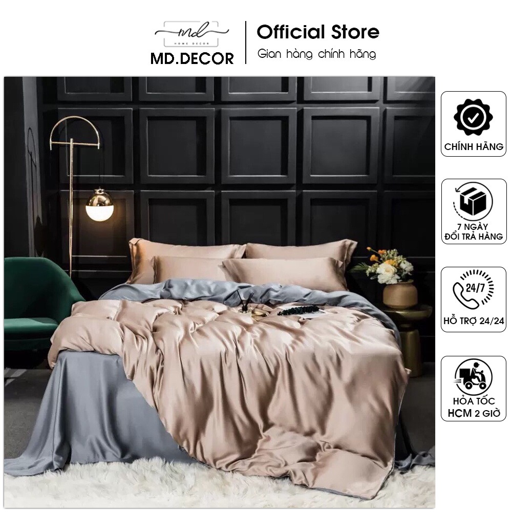 Bộ chăn ga gối Lụa Tencel 80S MD.Decor - Chăn ga gối nhập khẩu cao cấp