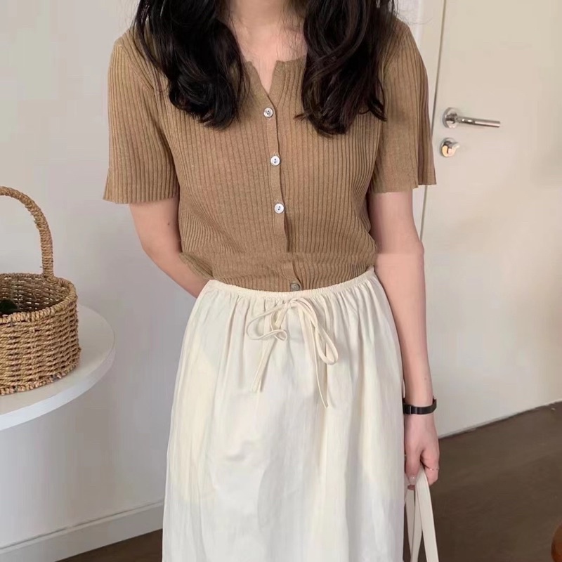 ÁO LEN MỎNG CỔ TRÒN CỘC TAY NHIỀU MÀU AL655 | BigBuy360 - bigbuy360.vn